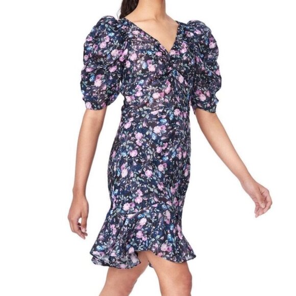 REBECCA TAYLOR ruby floral organza dress size 4 - Picture 8 of 9